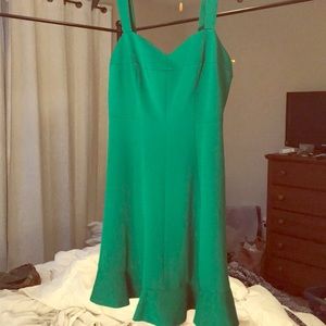 Kelly green ruffed party dress